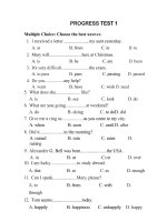 Tài liệu PROGRESS TEST 1
