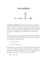 Tài liệu Axít sulfurơ doc