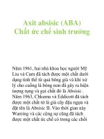 Tài liệu Axit absisic (ABA) Chất ức chế sinh trưởng pptx