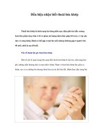 Tài liệu Dấu hiệu nhận biết thoái hóa khớp doc