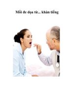 Tài liệu Mối đe dọa từ... khàn tiếng docx