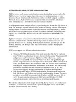 Tài liệu Establish a Windows NT/2000 Authentication Mode docx