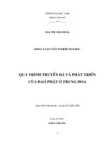 Quá trình truyền bá và phát triển của đạo phật ở trung hoa 