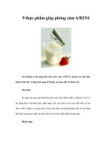 Tài liệu 9 thực phẩm giúp phòng cúm A/H1N1 doc