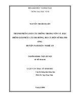 Thành phần loài cây trồng trong vườn và đặc điểm giải phẫu cây họ bông, họ cà một số địa phương huyện nam đàn   nghệ an 