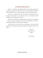 Credit expansions to SMEs at techcombank   trung yen branch 