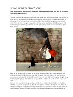 VÌ SAO CHÚNG TA DẦN CÔ ĐƠN