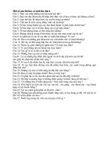 Gián án câu hỏi sinh 6 - HKII