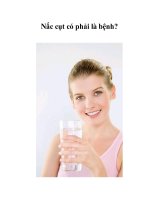 Tài liệu Nấc cụt có phải là bệnh? pptx