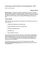 Tài liệu Sử dụng công cụ phân tích kết nối từ xa cho Exchange Server – Phần 1 docx