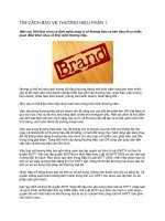 Tài liệu TÌM CÁCH BẢO VỆ THƯƠNG HIỆU-PHẦN 1 pptx