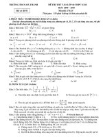 Tài liệu Đề thi thử vào lớp 10 năm 2009-2010 - Môn Toán doc