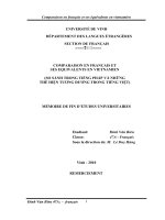 comparaison trong francais et ses tương đương vietnamien = vì vậy, sanh ting french in va nhung các linh cẩu equivalent in english 
