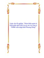 Tài liệu Luận văn tốt nghiệp: “Hoàn thiện quản trị kênh phân phối thức ăn gia súc tại công ty TNHH xuất nhập khẩu Phương Đông” pdf