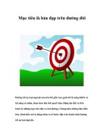 Tài liệu Mục tiêu là bàn đạp trên đường đời docx
