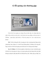 Tài liệu 12 lỗi quảng cáo thường gặp docx