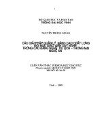 Các giải pháp quản lí nâng cao chất lượng đội ngũ giáo viên dạy nghề trường cao đẳng nghề du lịch   thương mại nghệ an 