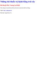 Những Bài Thuốc Trị Bệnh Bằng Trái Cây