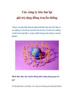 Tài liệu Các công ty lớn tìm lại giá trị cộng đồng truyền thống pptx