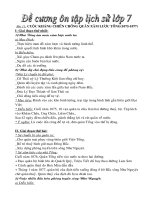 Bài giảng Đề cương sử học kì I