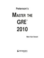 Tài liệu Master the Gre 2010 - Part 1 docx