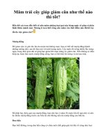 Tài liệu Măm trái cây giúp giảm cân như thế nào thì tốt? pdf