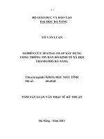 Nghiên cứy spatial olap xây dựng cổng thông tin bản đồ kinh tế xã hội thành phố đà nẵng 