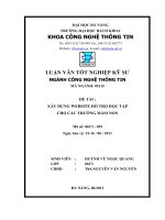 Xây dựng website hỗ trợ học tập cho các trường mầm non