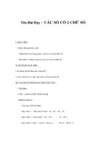 Tài liệu Gíao án toán lớp 1 - CÁC SỐ CÓ 2 CHỮ SỐ docx
