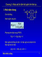 Tài liệu Chương 3: Khảo sát ổn định hệ tuyến tính liên tục pdf