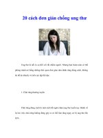 Tài liệu 20 cách đơn giản chống ung thư pptx