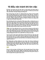 Tài liệu 10 điều nên tránh khi tìm việc doc