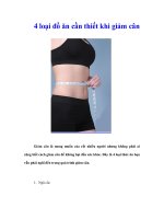 Tài liệu 4 loại đồ ăn cần thiết khi giảm cân pptx