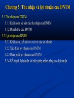 Thu nhập và lợi nhuận của DNTM