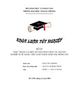 Thực trạng và một số giải pháp giúp các doanh nghiệp xuất khẩu việt nam thâm nhập thị trường mỹ 