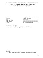 THIẾT KẾ PHƯƠNG ÁN THI CÔNG LẮP GHÉP NHÀ CÔNG NGHIỆP MỘT TẦNG