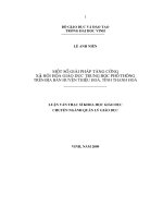 Một số giải pháp tăng cường xã hội hoá giáo dục trung học phổ thông trên địa bàn huyện thiệu hoá, tỉnh thanh hoá 