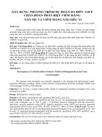 Tài liệu CHẨN ĐOÁN PHÂN BIỆT VIÊM MÀNG NÕA MỦ VÀ VIÊM MÀNG NÃO SIÊU VI ppt