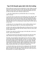 Tài liệu Top 9 lời khuyên giao dịch trên thị trường pptx