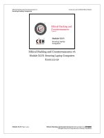 CEHv6 module 46 securing laptop computers 