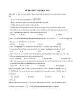 Tài liệu ĐỀ THI THỬ ĐẠI HỌC SỐ 23 MÔN VẬT LÝ pdf