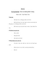 Tài liệu Ôn Tập Bài Hát: Trên Con Đường Đến Trường (Nhạc vàlời : Ngô Mạnh Thu) pptx