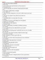 Tài liệu 200 Written English sentences