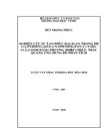 Nghiên cứu sự tạo phức đaligan trong hệ 1   (2   pyridylazo)   2   naphthol (PAN   2)   Y(III)   CCl3 COOH bằng phương pháp chiết   trắc quang, ứng dụng để phân tích 