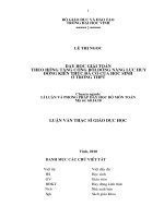 Dạy học giải toán theo hướng tăng cường bồi dưỡng năng lực huy động kiến thức của học sinh ở trường THPT thể hiện qua chủ đề ''véctơ trong không gian  quan hệ vuông góc'' 