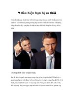 Tài liệu 9 dấu hiệu bạn bị sa thải docx