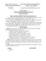 Gián án QĐ thành lập BCĐ thực hiện Kế hoạch năm học