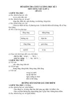 Gián án ĐỀ KT CHẤT LƯỢNG HKI MÔN TIẾNG VIỆT(LỚP 1)(ĐỀ SỐ 2)