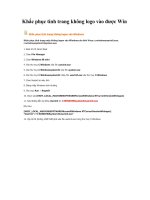 Tài liệu Khắc phục tình trang không logo vào được Win pdf