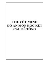 Tài liệu Thuyết minh đồ án môn học kết cấu bê tông doc